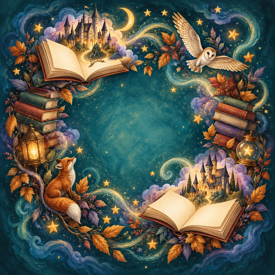 Books opening onto imaginative miniature worlds.