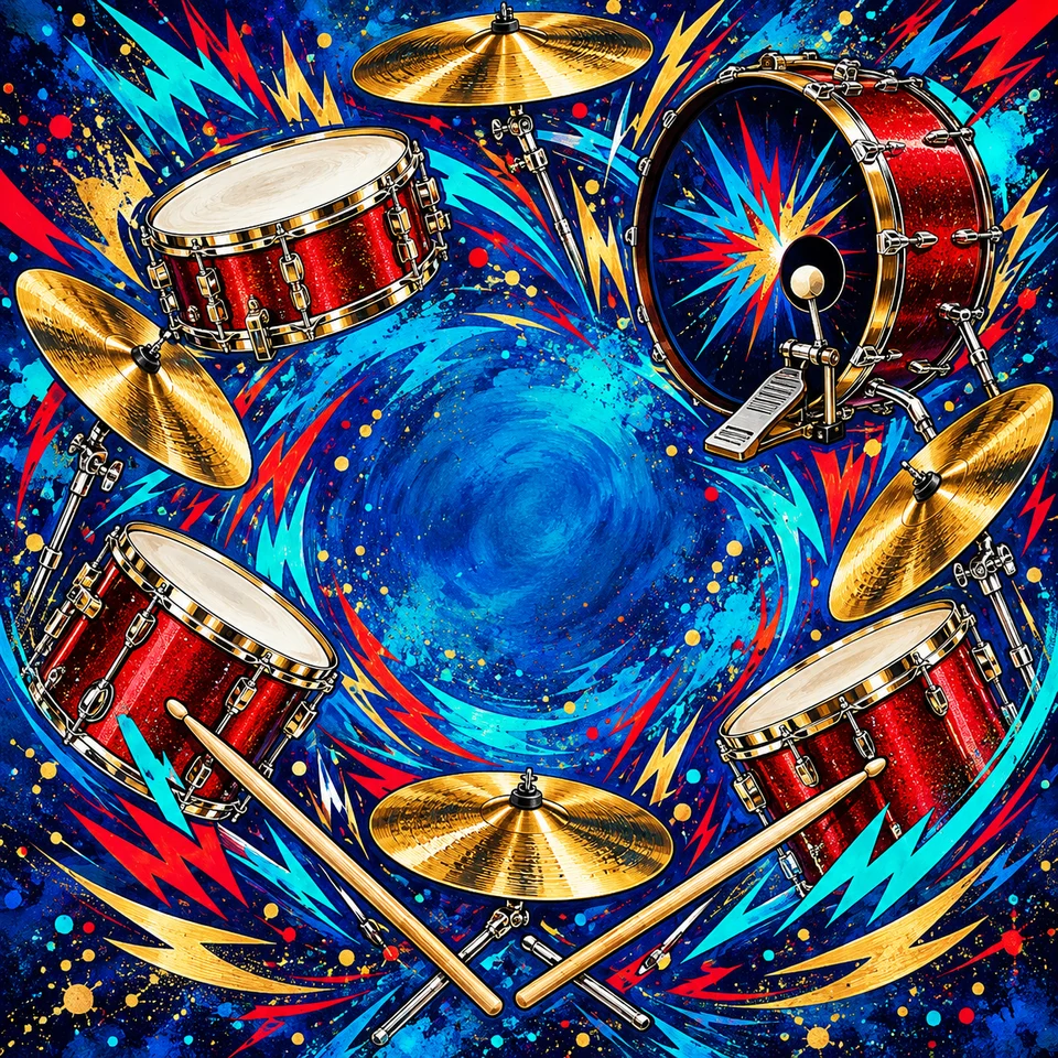 Drums, cymbals and colourful beats for percussion fans.