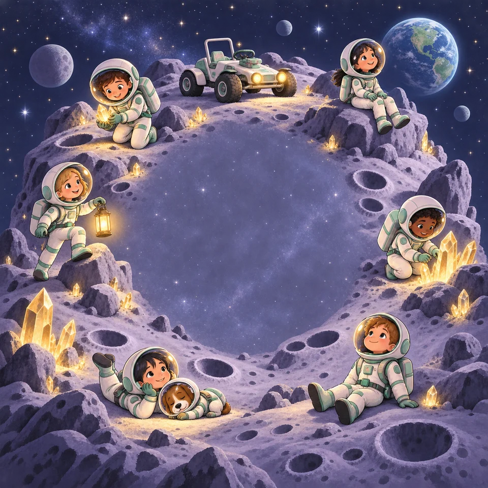 Small explorers discover bright craters on the moon.