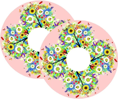 Colourful flowers spoke-guard design example