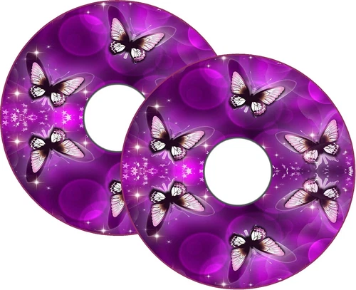 Purple butterfly swirl spoke-guard design example