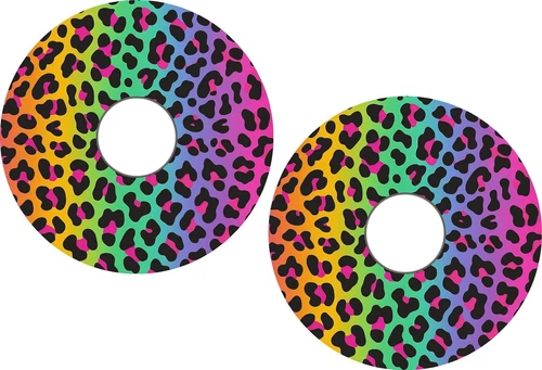 Rainbow leopard print spoke-guard design example