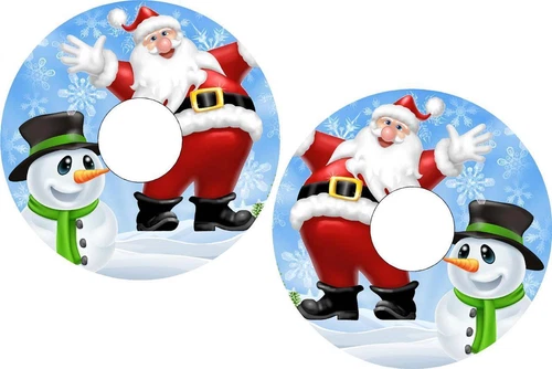 Santa & snowman spoke-guard design example