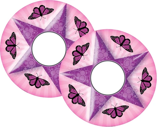 Pink butterfly panels spoke-guard design example