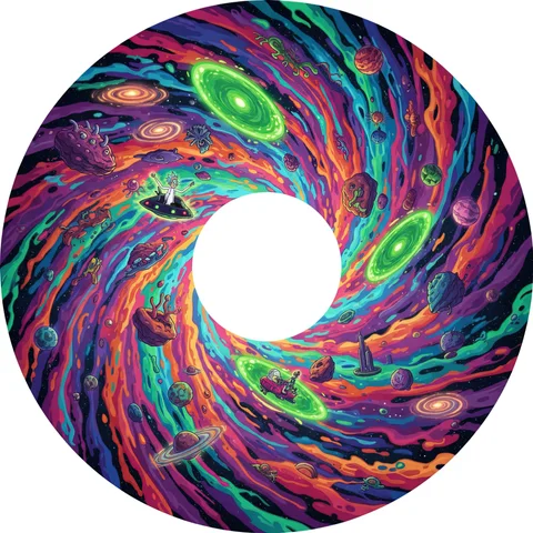 Rainbow vortex spoke-guard design example
