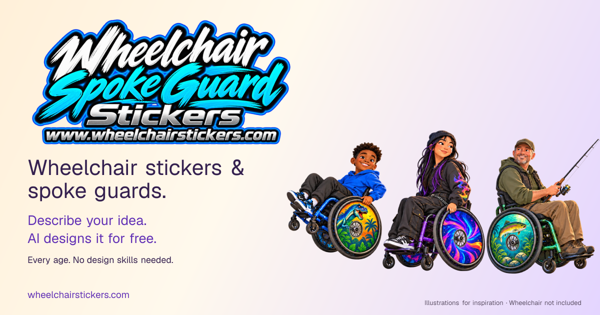 Capybara Springs · wheelchair spoke-guard sticker artwork | Wheelchair ...