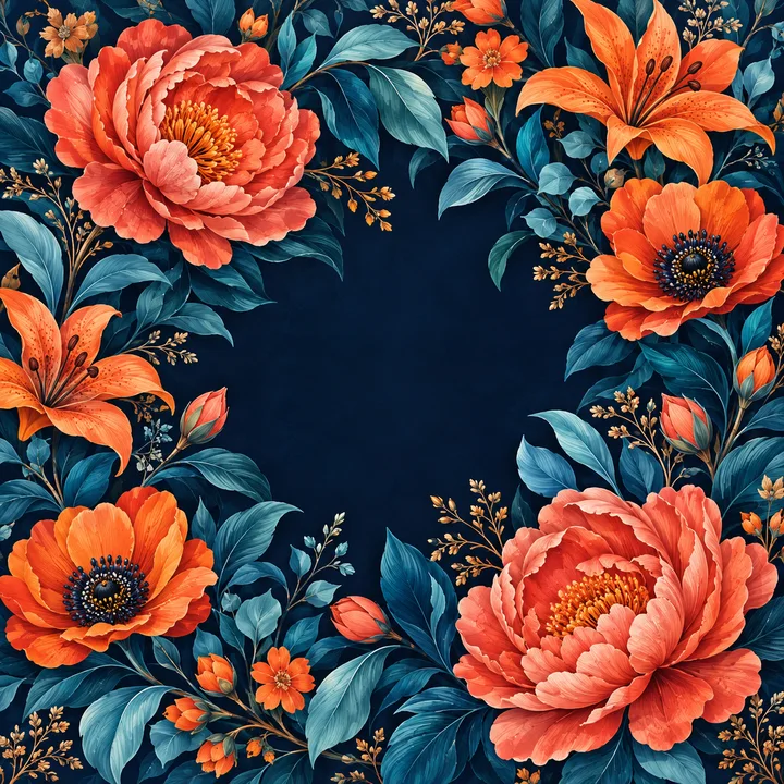 Flowers, foliage & the natural world · Circular spoke-guard sticker design concept